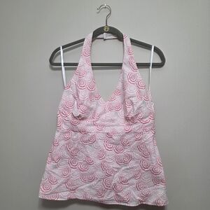 Vineyard Vines Ladies Halter Top Size 10 Muted Red And Pink New With Tags